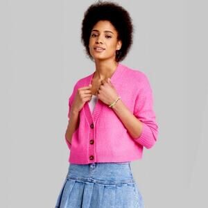 Wild Fable | Hot Pink Super Soft Oversized Slouchy Cardigan Barbiecore Barbie S